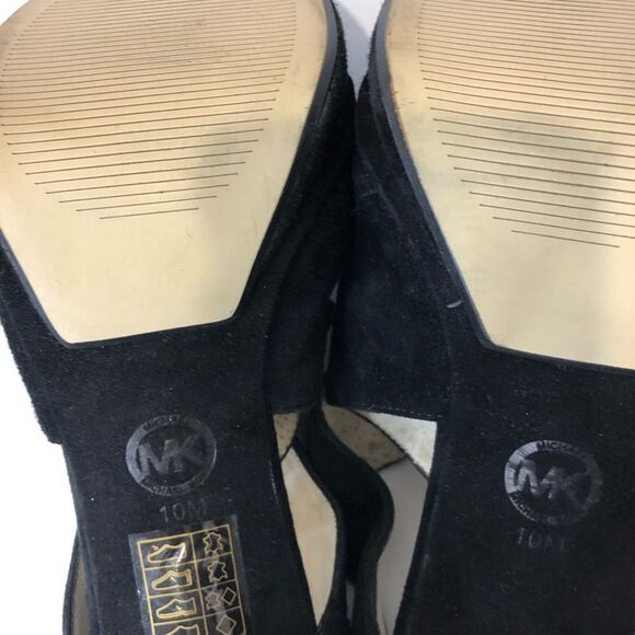 Michael Kors black peep toe platform 5in heels size 10 - Picture 13 of 16